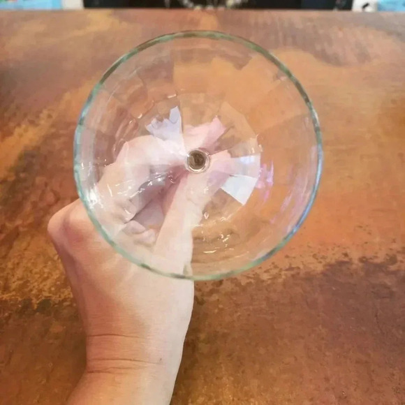 Vintage 90s Textured Wine Glass - Picture 2 of 5